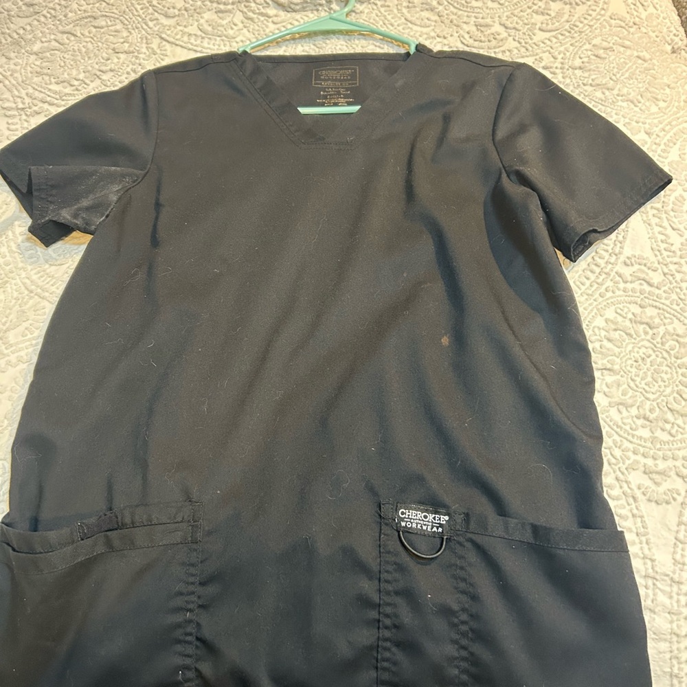 Cherokee Workwear Black Uniform Top